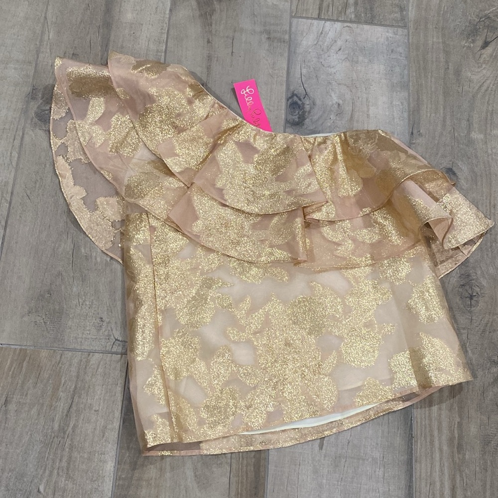NWT Lilly Pulitzer Trixie One Shoulder Top - Picture 9 of 9